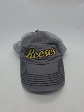Reese's Peanut Butter Cup Gray Logo Baseball Hat Cap Cotton Strapback Buckle  picture