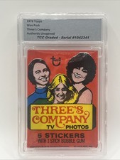 1978 Topps Three’s Company Wax Pack Authentic Unopened Encapsulated picture