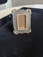 1928 Jewelry Antique French Style Mini Picture Frame Gold Tone Ornate Vintage picture