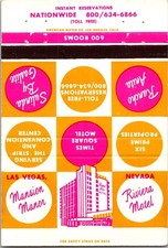 Times Square Motel Las Vegas NV Hotel Vintage Large Matchbook Cover 4ML2-9 picture