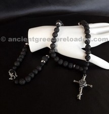 Rosicrucian 5 Decade Catholic Rosary, 925 pure Silver, Rosicrucian Cross Pendant picture