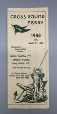 Cross Sound Ferry Schedule 1988 Connecticut Long Island Boat Boating Vintage New picture