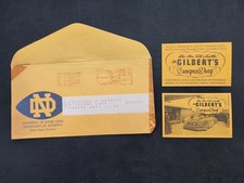 1961 vintage UNIVERSITY of NOTRE DAME schedules FOOTBALL BASEBALL w ENVELOPE picture