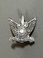🇮🇱 IDF Air Force Training Wings Pin – Star of David & Sword – Vintage Badge picture