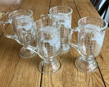 Vintage Nestle Nescafe World Globe Set of 4 Coffee Tall 8 oz Cups Mugs picture
