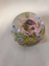 1986 Daniel Salazar Lundberg Studios Art Glass Aquarium  Paperweight Q92201 picture