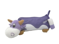 Kraft Foods Milka Chocolate Purple & White Cow Zip-Up Pencil Case Clear Belly picture