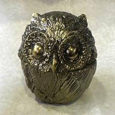 Owl Shaped Metal Tobacco Grinder, Collectible Owl Shape Grinder picture