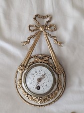 Antique 19th Century Gilt Ormolu And Marble French Style Clock Swags And Bows picture