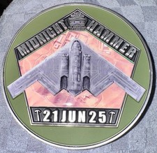 Huge Heavy B-2 Bomber Operation Midnight Hammer Challenge Coin 4 inch diameter picture