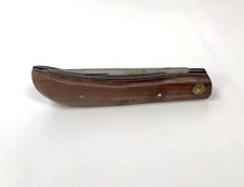Traditional Curved Wood Handle Pocket Knife picture