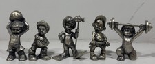 Vintage Peltro Argentato 999 Italy Pewter Sports Figurines Lot of 5 picture