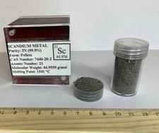 Scandium Metal Sample 1 - 900 grams 99.9% Pure Periodic Table picture