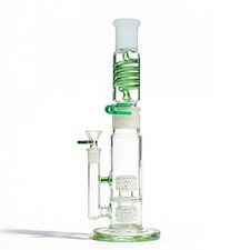 14in Heavy Freezable Glycerin Glass Bong Water pipes Tobacco Smoking W/14mm bowl picture