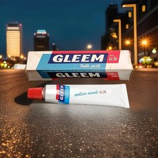 Vintage 1950s Gleem Toothpaste With Original Box 1 &3/4 oz Tube ~ NOS Unused picture
