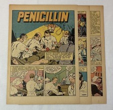 1944 five page cartoon story ~ PENICILLIN ~ Doctor Alexander Fleming picture