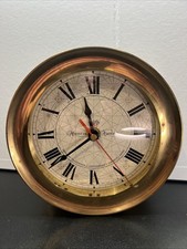 VTG Authentic Models Captain's Clock Brass Wall Mount Nautical Decor Works picture