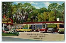 c1950's Tallahassee Dining Room Motor Hotel Cars Tallahassee Florida FL Postcard picture