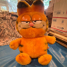 San Far Ent. Garfield Plush Stuffed Animal Cat, Orange & Black Striped picture