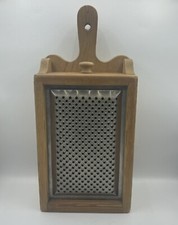 Vintage Primative Wooden Hard Cheese Grater Box Drawer Kitchen Gadget  picture