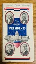 Booklet 1932 The Book Of Presidents Amsterdam Printing & Litho Co picture