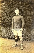 Sexy Muscle Man Soccer RUGBY Player BEEFCAKE 1910s RPPC Photo Postcard COPY picture