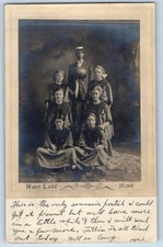 1907 Wood Lake Minnesota MN Girl's Basketball Team RPPC Photo Antique Postcard picture
