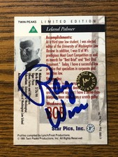 1991 Star Pics Twin Peaks RAY WISE Leland Palmer Autographed card RARE picture