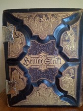 Den Hellige Skrift Antique Late 1800's  Bible Leather Metal Clasps Scandanavian picture