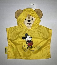 Duffy The Disney Bear 2014 Rain Poncho 17in RARE Plush Outfit Mickey Mouse NWT picture