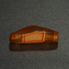 Old Agate Bead, Red Carnelian Banded Loose Bead for Handmade & Decor 3.0g picture
