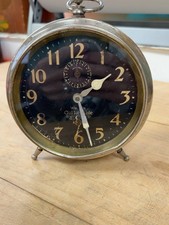 Westclox Old Reliable Mechanical Alarm Clock Black Dial USA 1930s 1940s Vintage picture