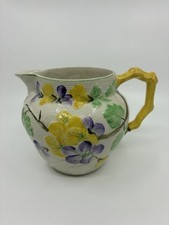 Vintage British Anchor Floral Pitcher Mid-Century 4.5 Inch Hand Painted Textured picture