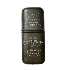 The Consumers Rubber Co Everything in Rubber Cleveland OH Bakelite Match Safe picture