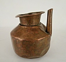 Antique Copper Water Pot: 1850s Handmade Lota Kalash, Vintage Kitchen Decor picture