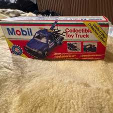 Mobil 1995 Blue Toy Wrecker Truck Collectible, Original Gas & Oil Theme picture