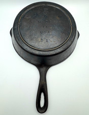 Vintage Lodge #5 SK Cast Iron Skillet - 3-notch Heat Ring - Double Spouts picture
