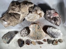 9 lb Lot Of Minerals Rocks From 50s Estate crystal clusters vanadinite azurite picture