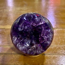 370G Natural Uruguayan Amethyst Quartz crystal open smile ball therapy picture