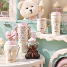 100%Authentic Starbucks Summer Dessert Party Series Pink Ceramic Mug/Tumbler Cup picture