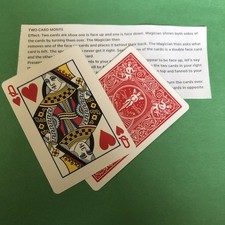 Two Card Monte Packet Trick, Bicycle Red / Blue Back W/Instructions New 1 picture