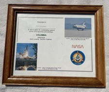 NASA Appreciation Plaque SPACE SHUTTLE COLUMBIA STS 3 1982 Santa Fe Railroad picture