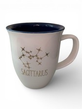 Sagittarius Zodiac Sign Constellation White Two Sided Coffee Mug Blue Interior picture