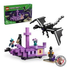 LEGO Minecraft Ender Dragon and End Ship Building Set Video Game Toy with 2 picture