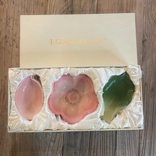 Godinger Garden of Eden 11 Piece Condiment Set Porcelain Pink Flower In Box picture