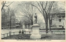 Postcard C-1905 Massachusetts Clinton Soldiers Monument Tucker MA24-3060 picture