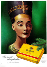 Full Page Ad/Advertising/Advertising 1956: QUEEN CIGARETTES/NEFERTITI MOTIF picture