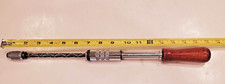 Craftsman West Germany Vintage Push Drill Driver Wood Handle Great Condition picture