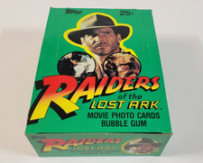 1982 RAIDERS OF THE LOST ARK Super Nice EMPTY WAX PACK CARD BOX Indiana Jones picture