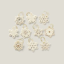 Lenox China PIERCED SNOWFLAKE MIMI  Ornaments - 10 Piece Set - N/O picture
